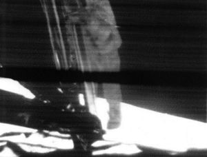 An example of a SSTV broadcast, the Apollo 11 Lunar Module